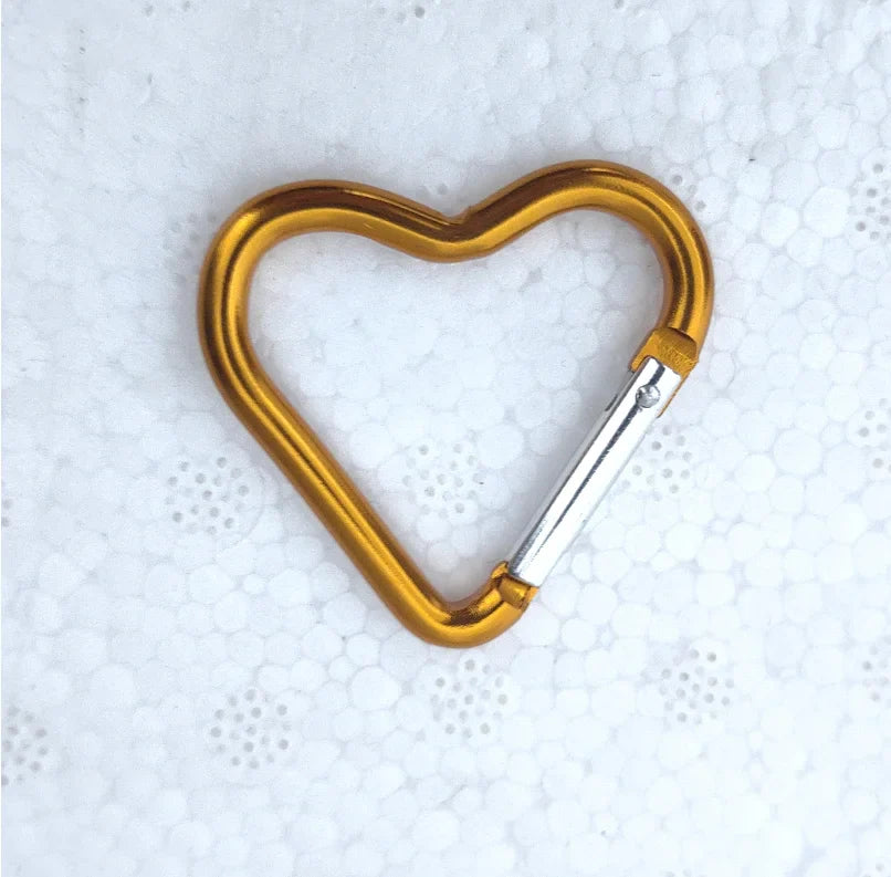 1 Pcs Heart-shaped Aluminum Carabiner Key Chain