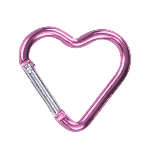 1 Pcs Heart-shaped Aluminum Carabiner Key Chain