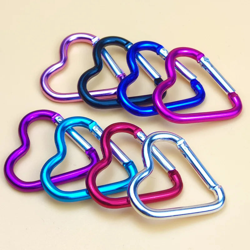 1 Pcs Heart-shaped Aluminum Carabiner Key Chain