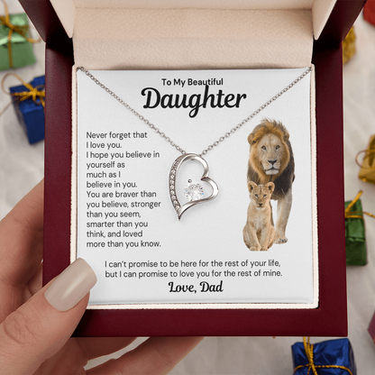 To My Daughter - Forever Love Necklace