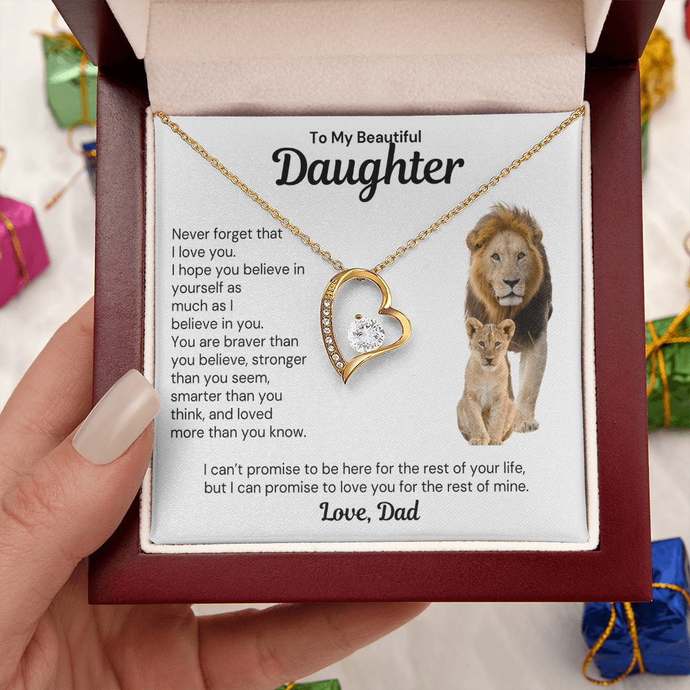 To My Daughter - Forever Love Necklace