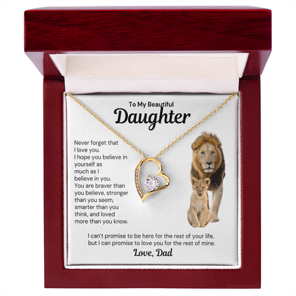 To My Daughter - Forever Love Necklace