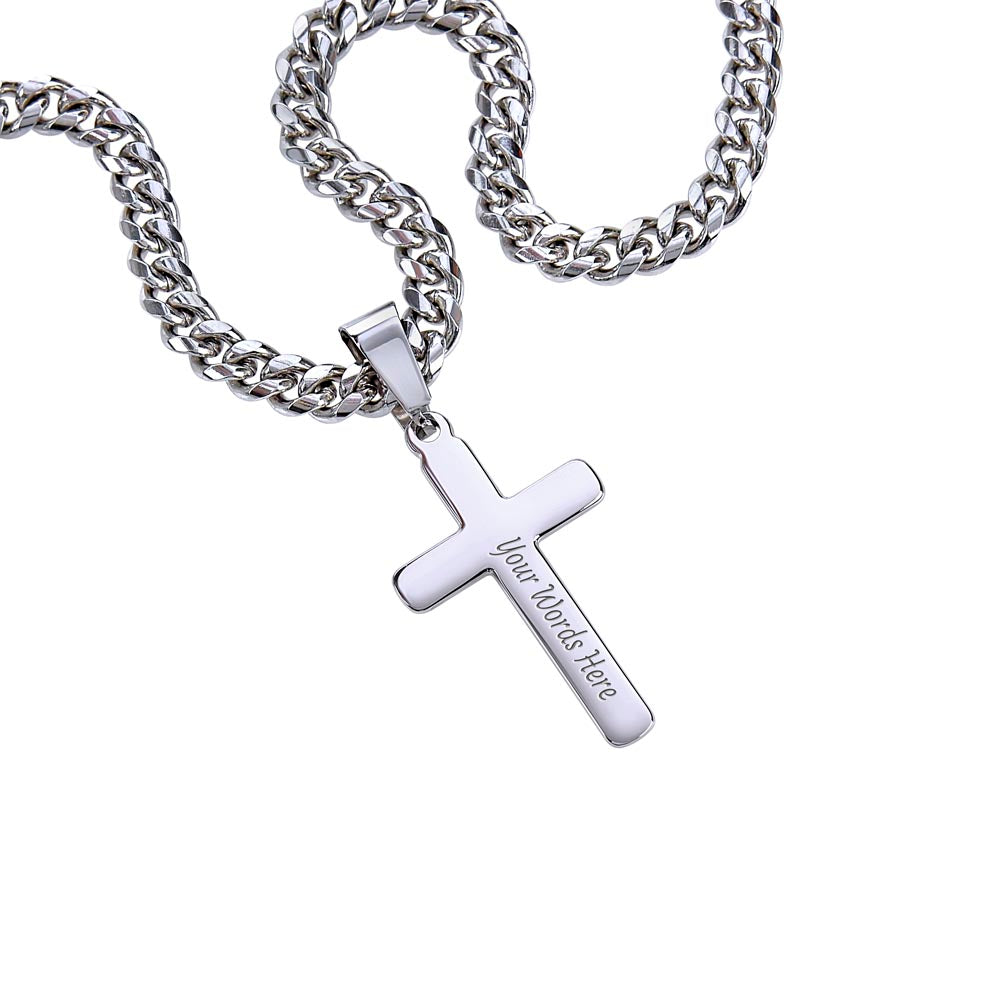 To My Dad Cross Necklace