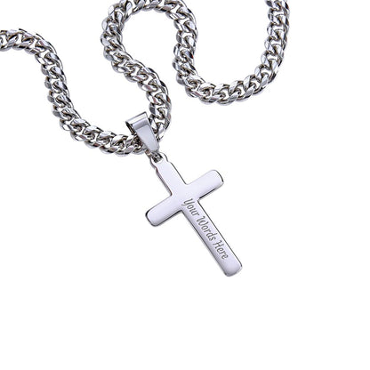 To My Dad Cross Necklace