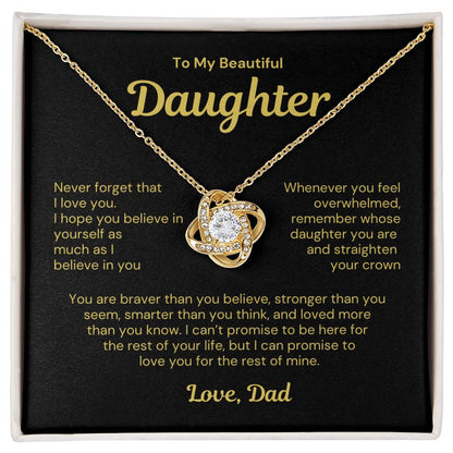 To My Daughter Necklace