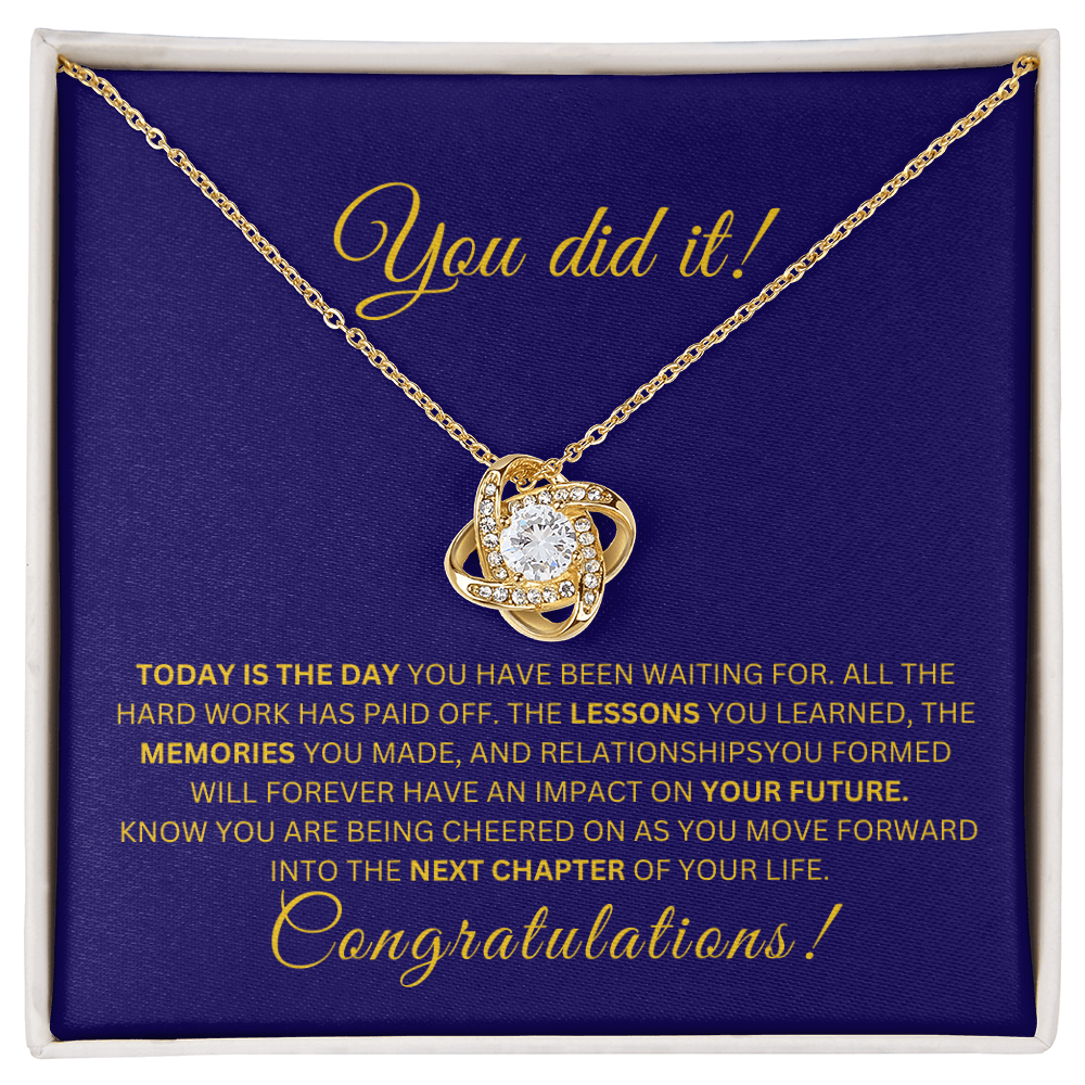 You Did It Love Knot Necklace