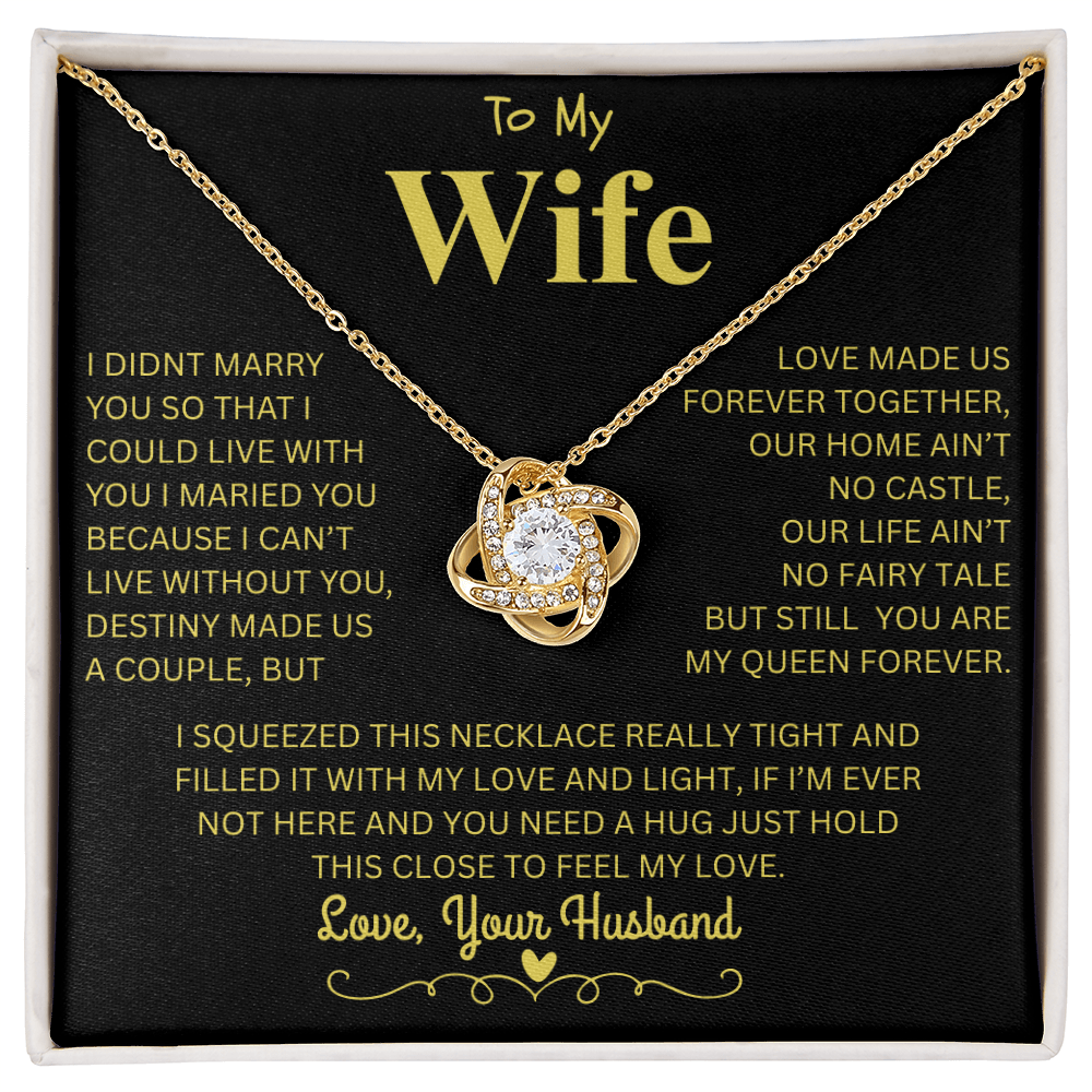 To my Wife - Love Knot Necklace