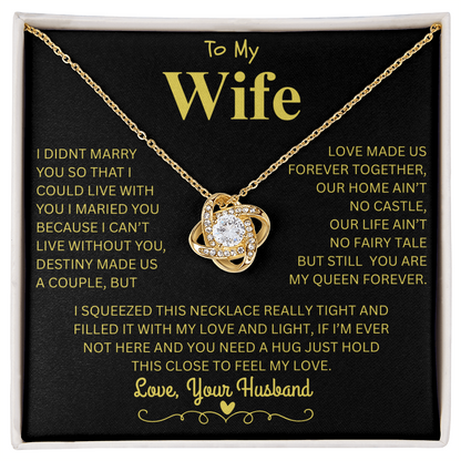 To my Wife - Love Knot Necklace