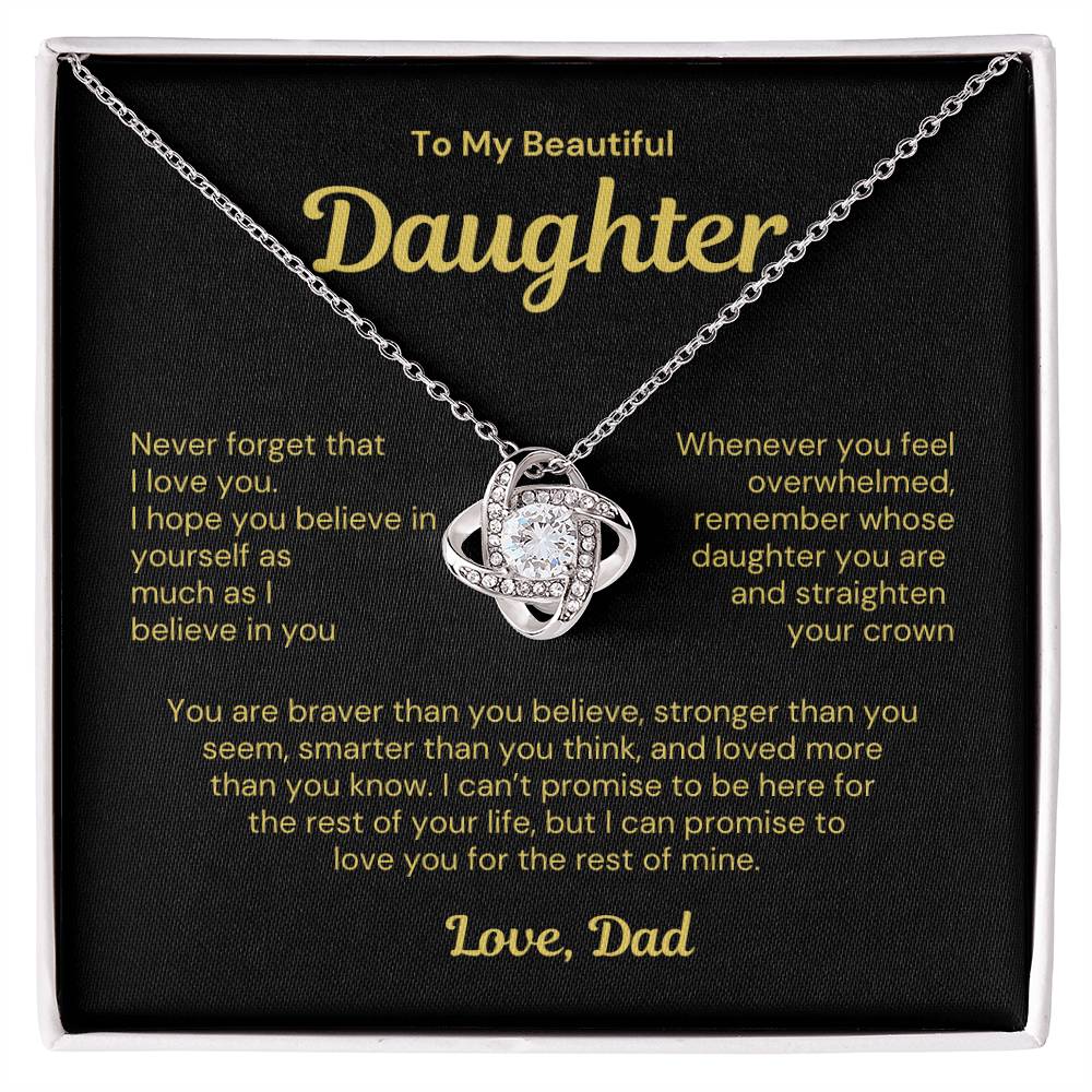 To My Daughter Necklace