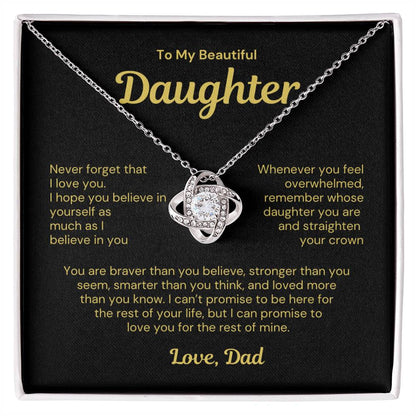 To My Daughter Necklace