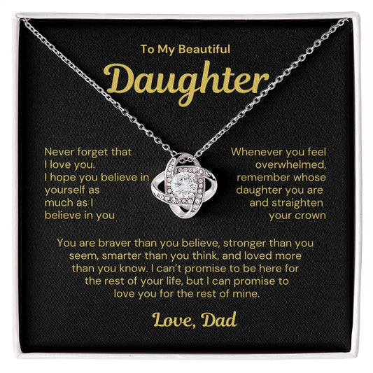 To My Daughter Necklace