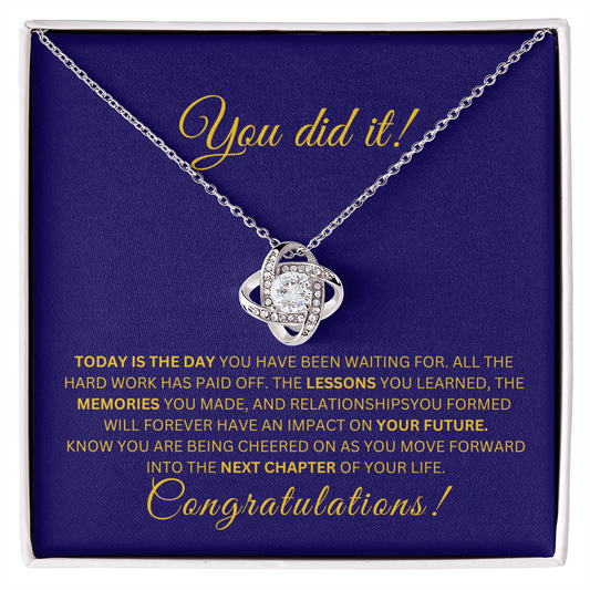 You Did It Love Knot Necklace