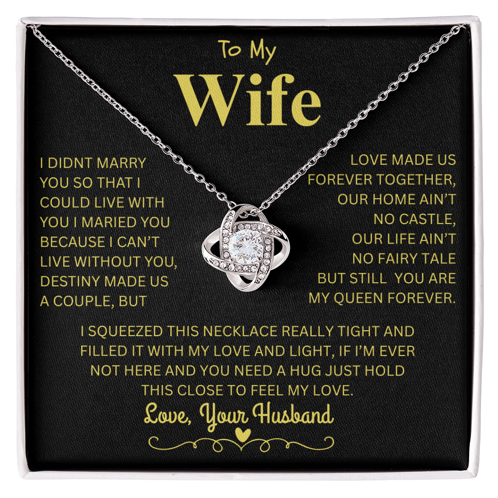 To my Wife - Love Knot Necklace