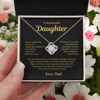 To My Daughter Necklace