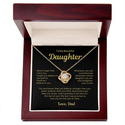 To My Daughter Necklace