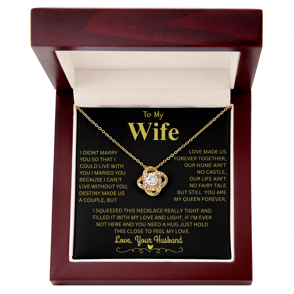 To my Wife - Love Knot Necklace