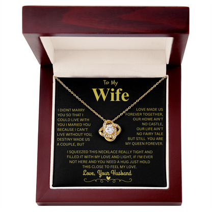To my Wife - Love Knot Necklace