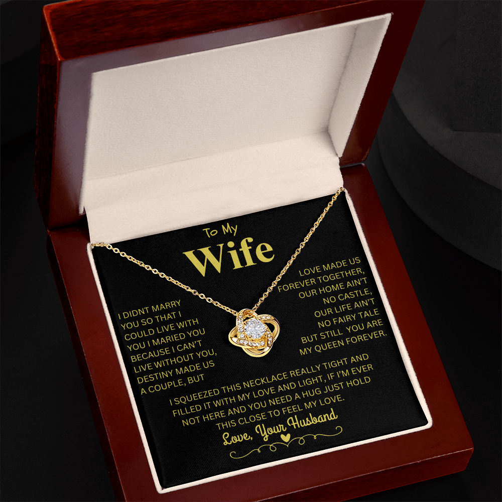 To my Wife - Love Knot Necklace