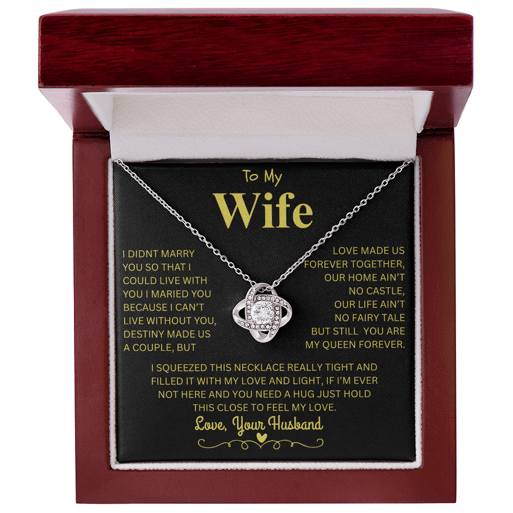 To my Wife - Love Knot Necklace