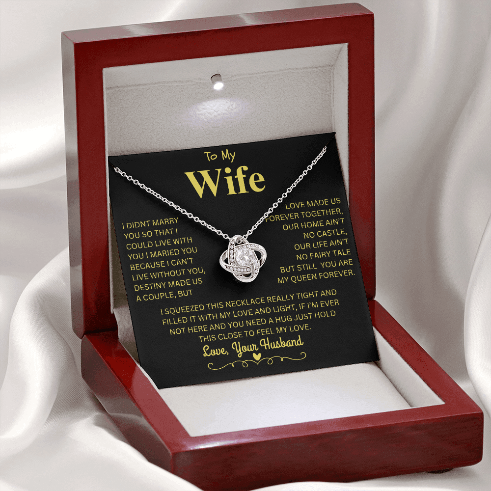 To my Wife - Love Knot Necklace