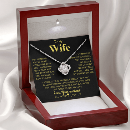 To my Wife - Love Knot Necklace