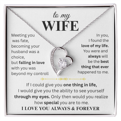 To My Wife - Forever Love Necklace