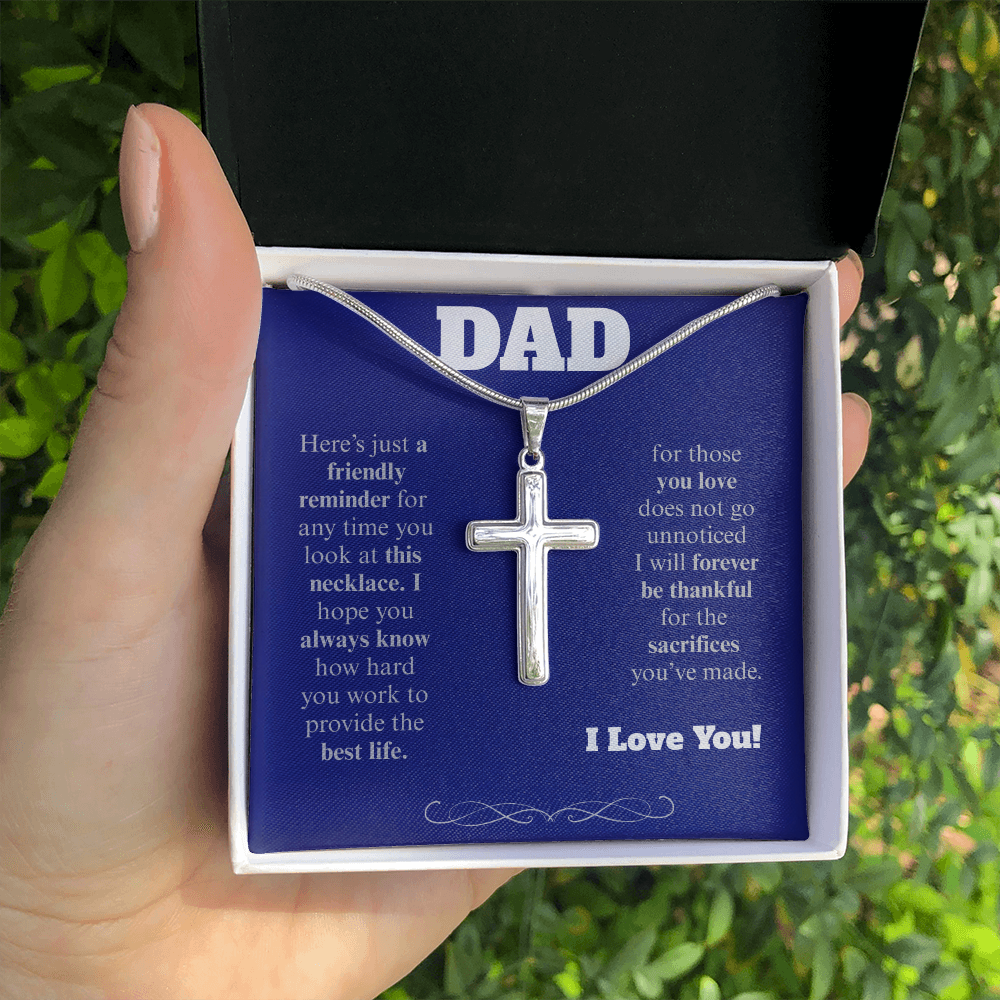 To My Dad - Cross Necklace