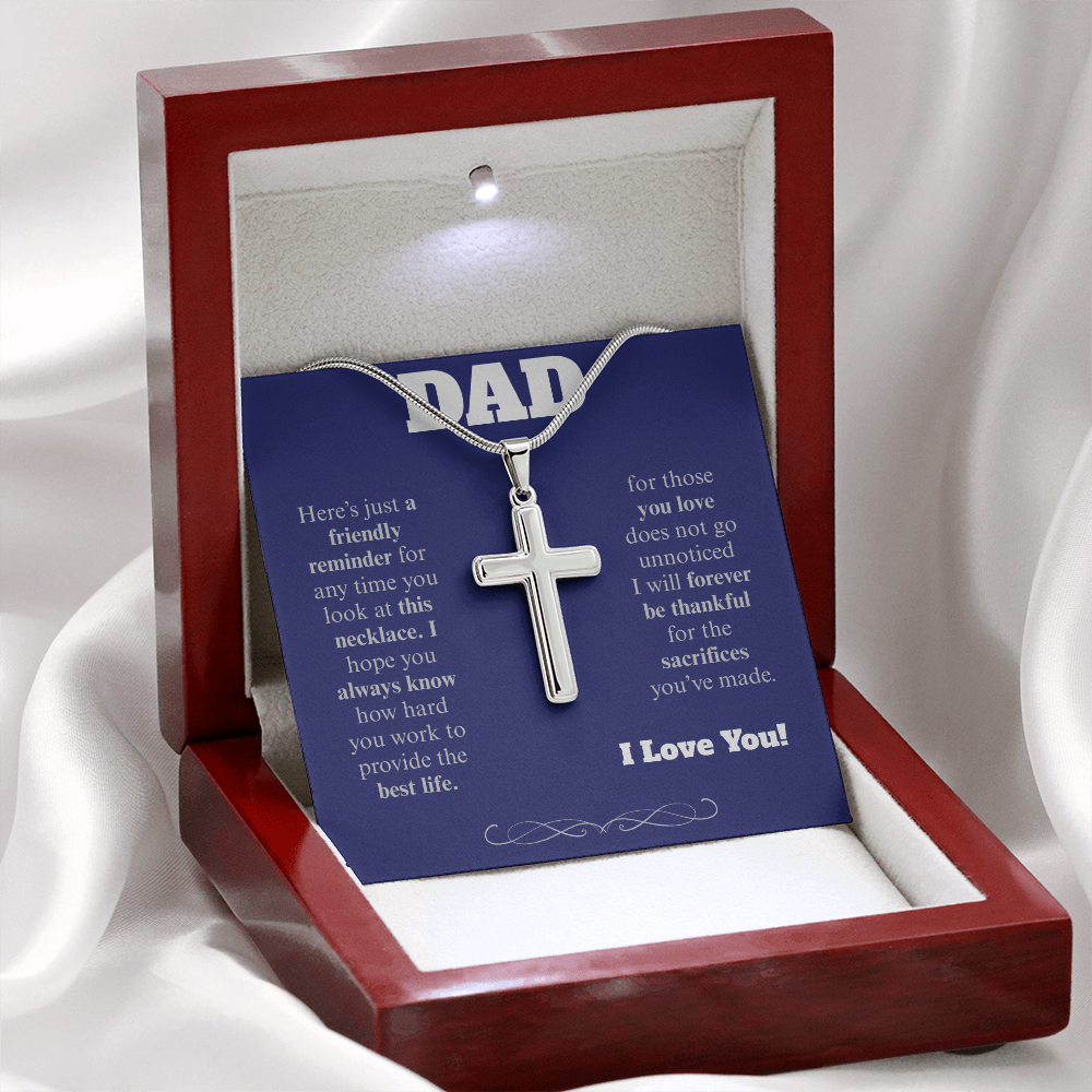 To My Dad - Cross Necklace