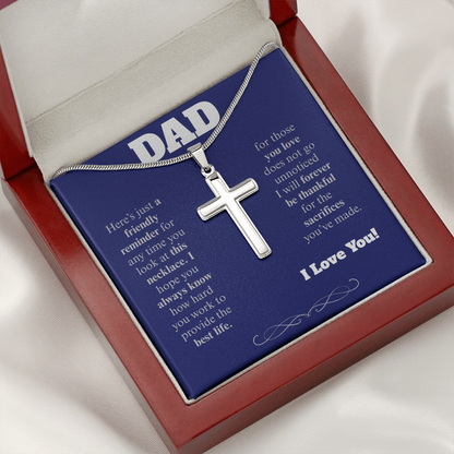 To My Dad - Cross Necklace