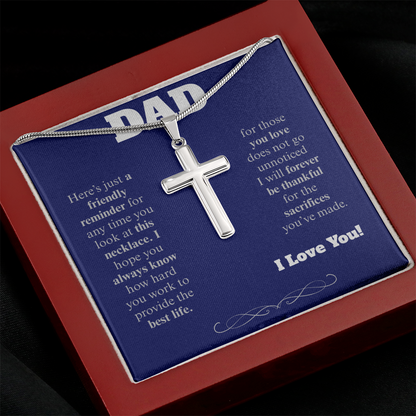 To My Dad - Cross Necklace