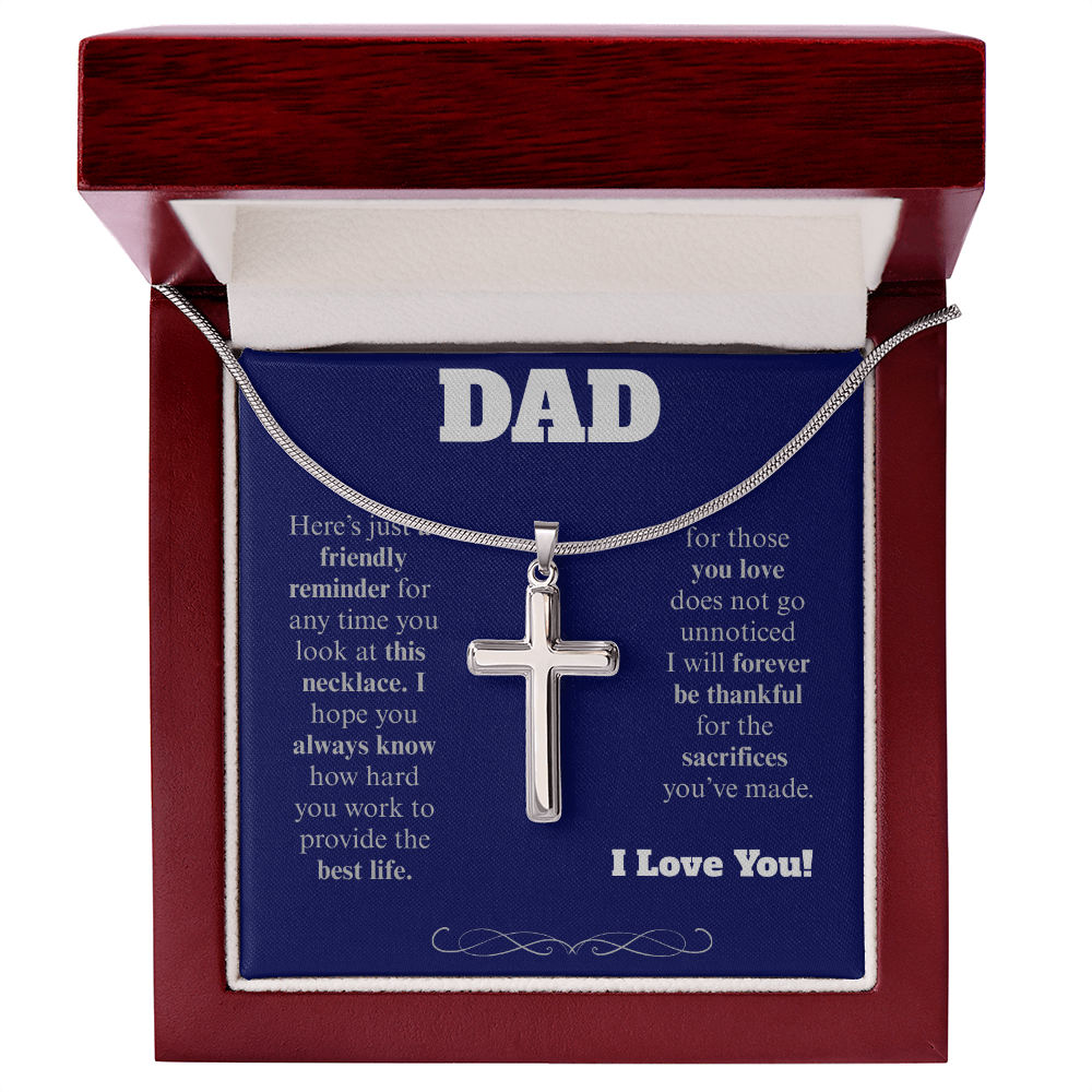 To My Dad - Cross Necklace