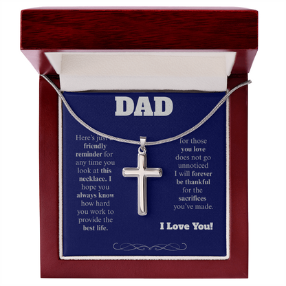 To My Dad - Cross Necklace